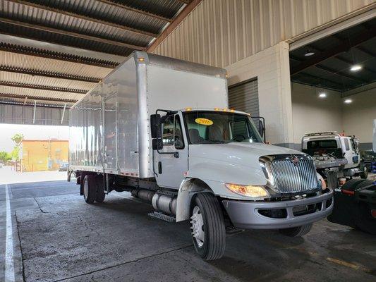 Jeremiah running diagnostics to make sure the truck we were buying was in good shape. Thank you sir.