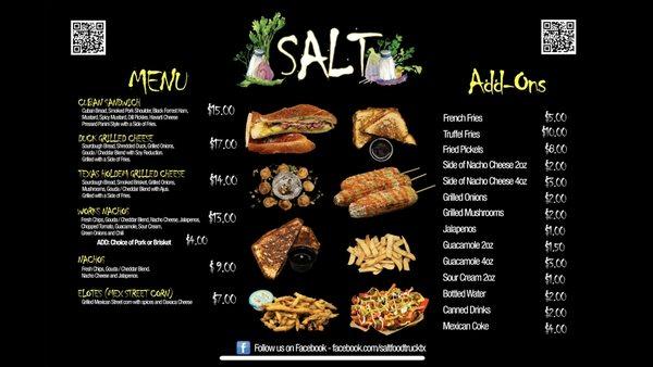 Our menu