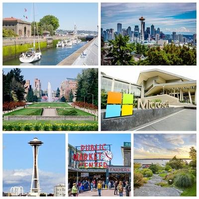 Hiram M. Chittenden Locks,Kerry Park,Space Needle,Pike Place Market, Microsoft, Medina, University of Washington one day tour