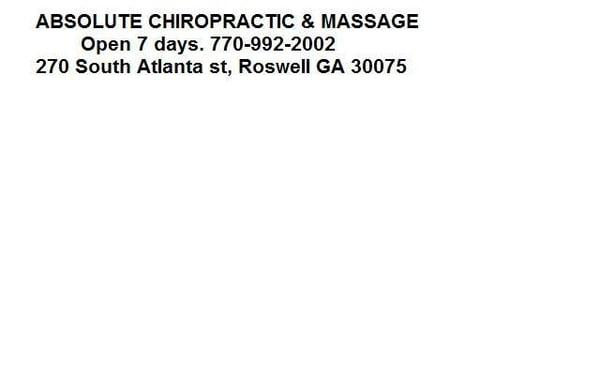 Absolute Chiropractic & Massage