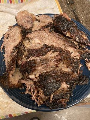 Smoked Cajun brisket Hennessy based braised