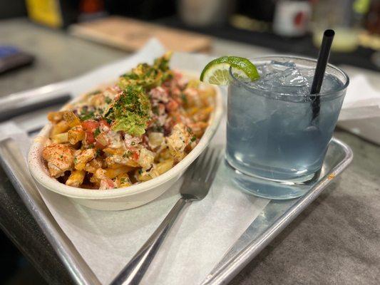 Loaded fries from Curds and Whey, Nightshade G&T