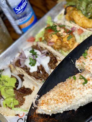 Tacos and Elote. So fresh and so delicious!