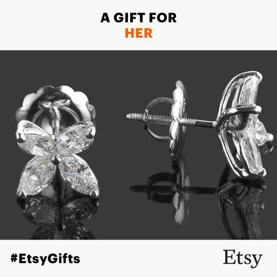 Marquise Cut Diamond Stud Earrings http://goo.gl/GbI6Hj