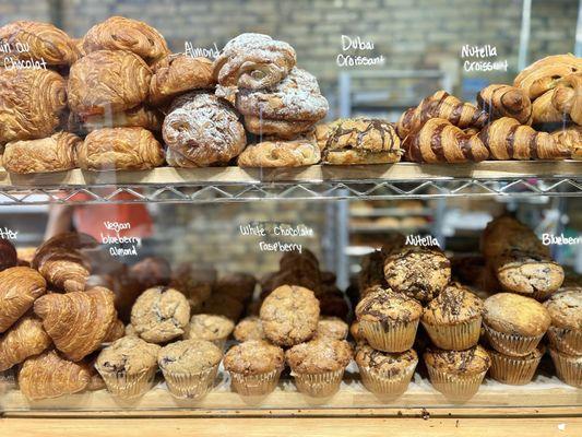 Muffins and croissants