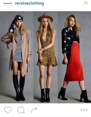 Eastwich trench coat pictured on the left. Erica tartan dress in mustard in the middle.