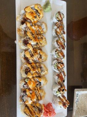 Golden Bridge Roll (left) Jodi Roll (right)