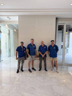 A few of our inspectors at a luxury home