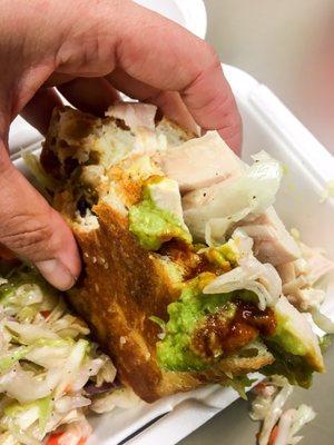 Close up of the Brined Turkey, $9