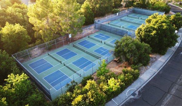 Drone image of the courts that I shot at sunset.