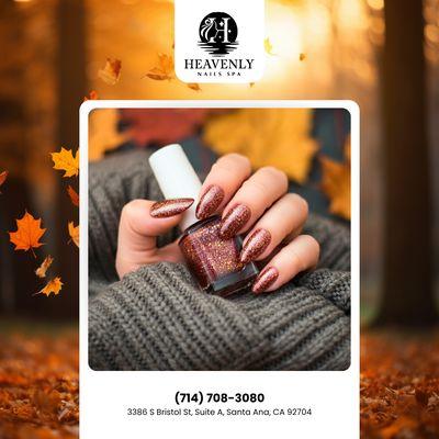 Seasonal change = nail change! Embrace autumn with a fresh new look. We're accepting appointments all week!