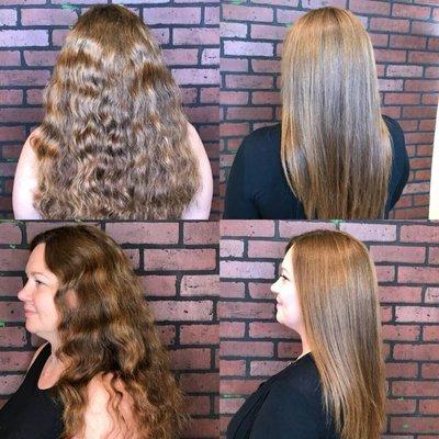 Behold the magic of the Goldwell Kerasilk Defrizz Treatment that lasts up to 4 weeks!!