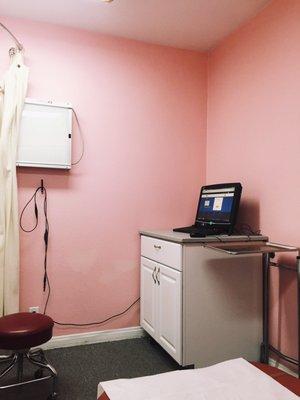The physical examination room