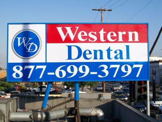 Refaced and repainted sign.