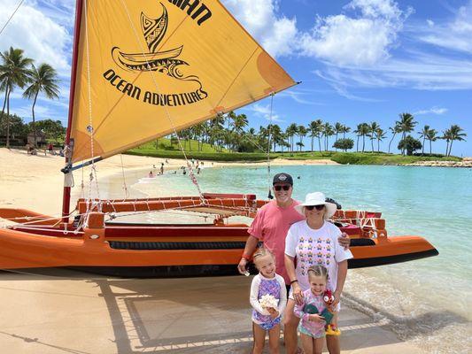 Catamaran boat ride with the grandkids!