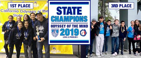 2019 State Campions for Odyssey of the Mind