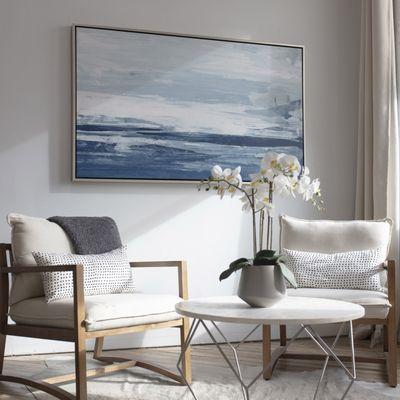 Framed canvas print Vast Forever hangs in the studio