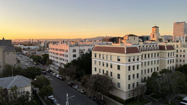 View from the Northwest corner at sunset.
