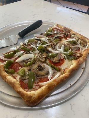 Deep Dish Sicilian Supreme! Yum!