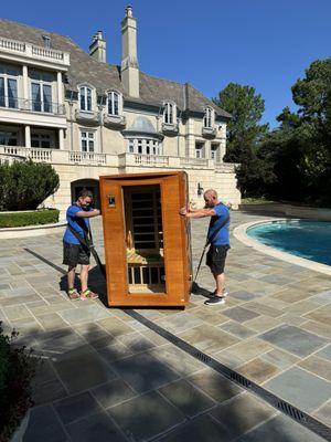 A sauna they moved