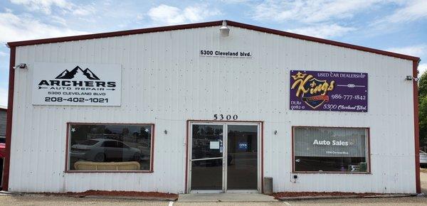 Building is shared with another business.