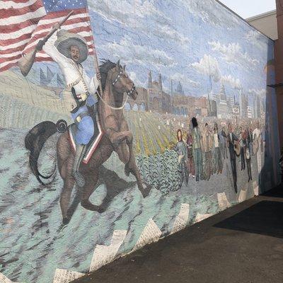 Mexican rider greets freedom marchers
