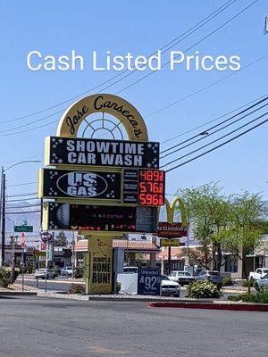 Listed cash price