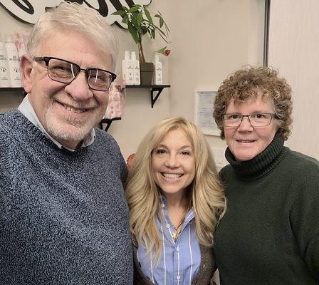 HRM client Donald  in for his hair service, they are  from Connecticut. His lovely wife Ivy my dear friend down for the ride .