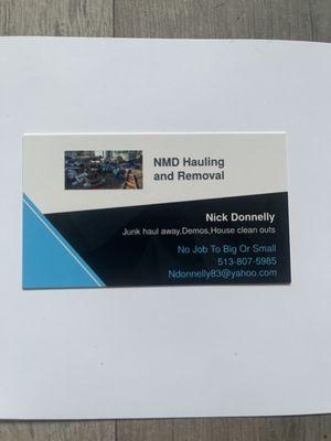 NMD Hauling and Removal