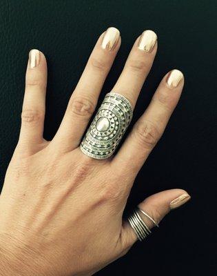 Thanks Thy for my amazing rose gold nails!! So many crazy styles with this new chrome gel!