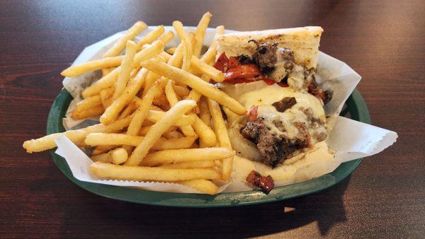 Cheesesteak and Fries.