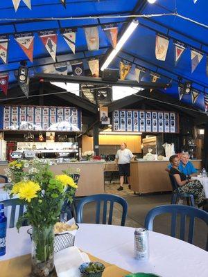 Inside the club bar/restaurant