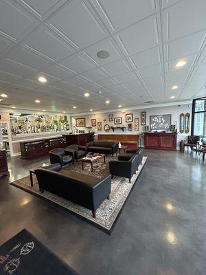 The lobby and front desk