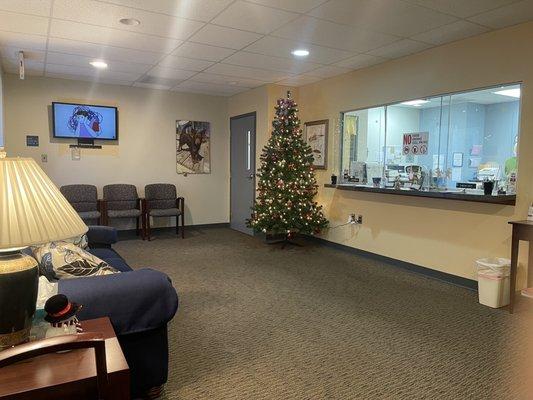 Waiting room at the holidays