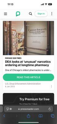 Carnegie Sargent's Pharmacy and Health Center