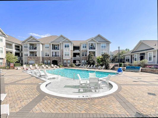 Photo of our saltwater pool