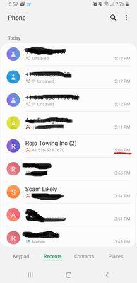 they called 5:06, I called back 5:10. No 15min warning, nothing. just left! Scammers, read the reviews, they are rated low for a reason