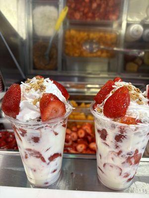 Fresas con crema