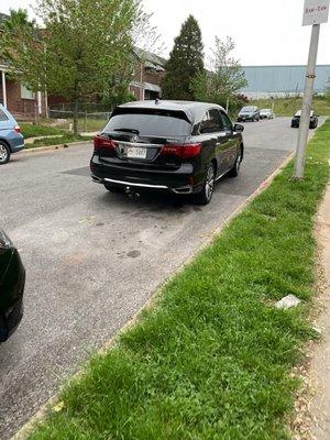 The car he got out of! Any info would be appreciated! Md Bcc4078 i think that the tag Black Acura MDX!