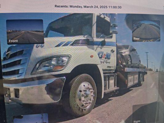 After he got in the right lane to enter freeway.