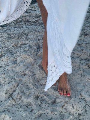 The beach right across the street.