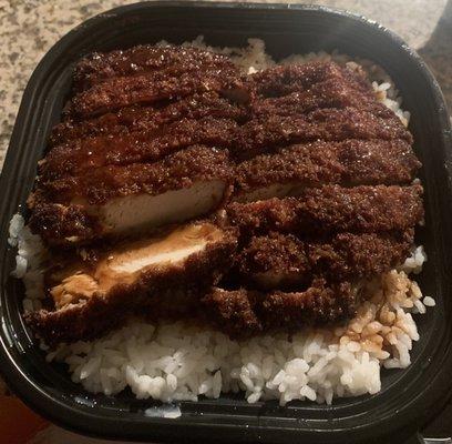 Anyone for WELL DONE chicken katsu? :(