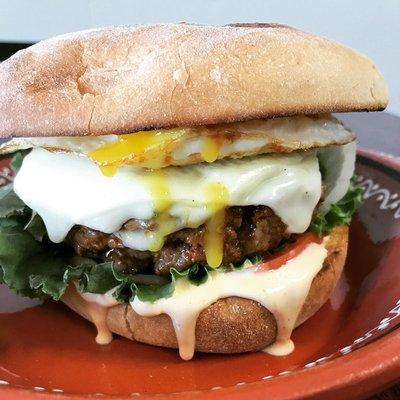 Portuguese cheese burger