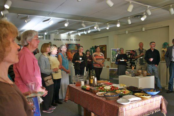Community read reception for "Something To Hold" by