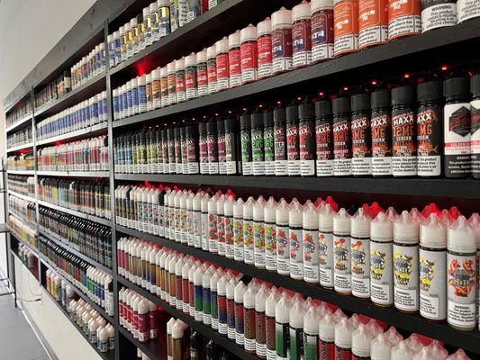 Our store currently carries over 150 flavors of e-liquid.