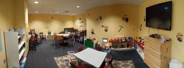 This is just the family room. They have a large eating & TV lounge area as well.