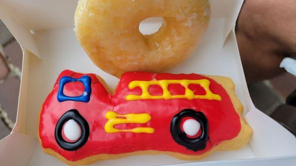 Firetruck glazed donut