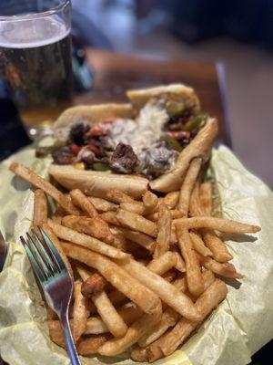 Cheesesteak sandwich which my husband said was the best he's ever had!