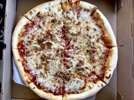 Loose sausage, my favorite with onion