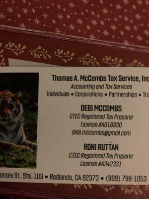 Thomas A McCombs Tax Service